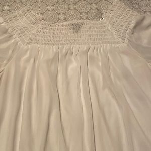 ALFANI White w/Black Embroidered Sleeve Blouse